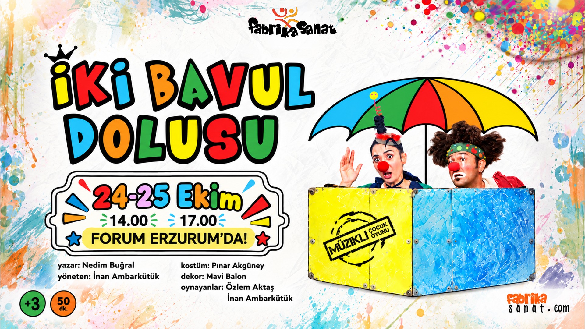İki Bavul Dolusu Çocuk Tiyatrosu Forum Erzurum’da!