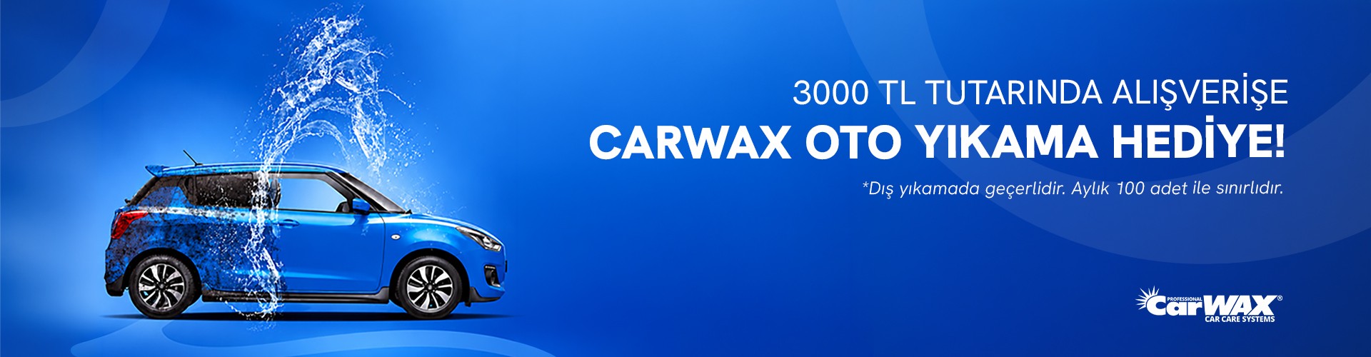 3.000 TL Alışverişe Oto Yıkama!