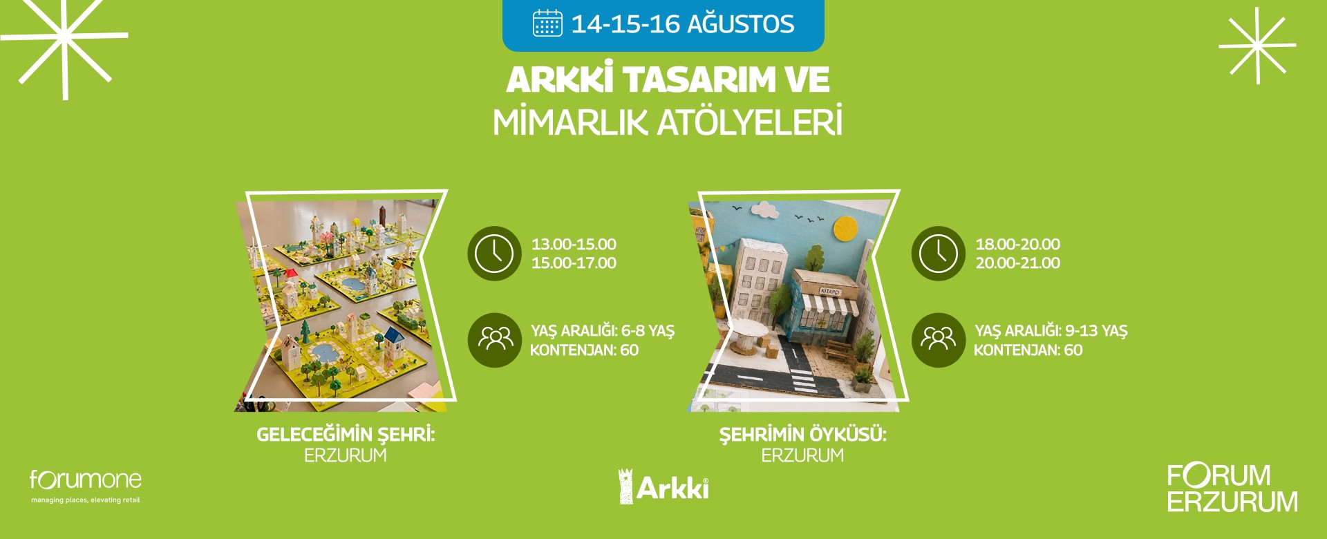 <p><span style="color: #222222;">Arkki Workshops Starting at Forum Erzurum!</span></p>
