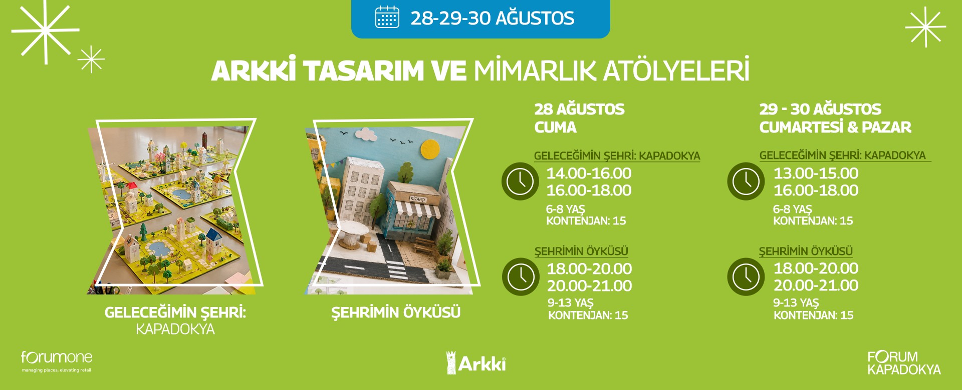 <p><span style="color: #222222;">Forum Kapadokya'da Arkki At&ouml;lyeleri Başlıyor!</span></p>