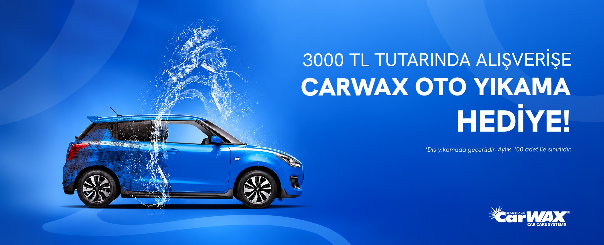 <p><span style="color: #000000;">3.000 TL Alışverişe Oto Yıkama!</span></p>